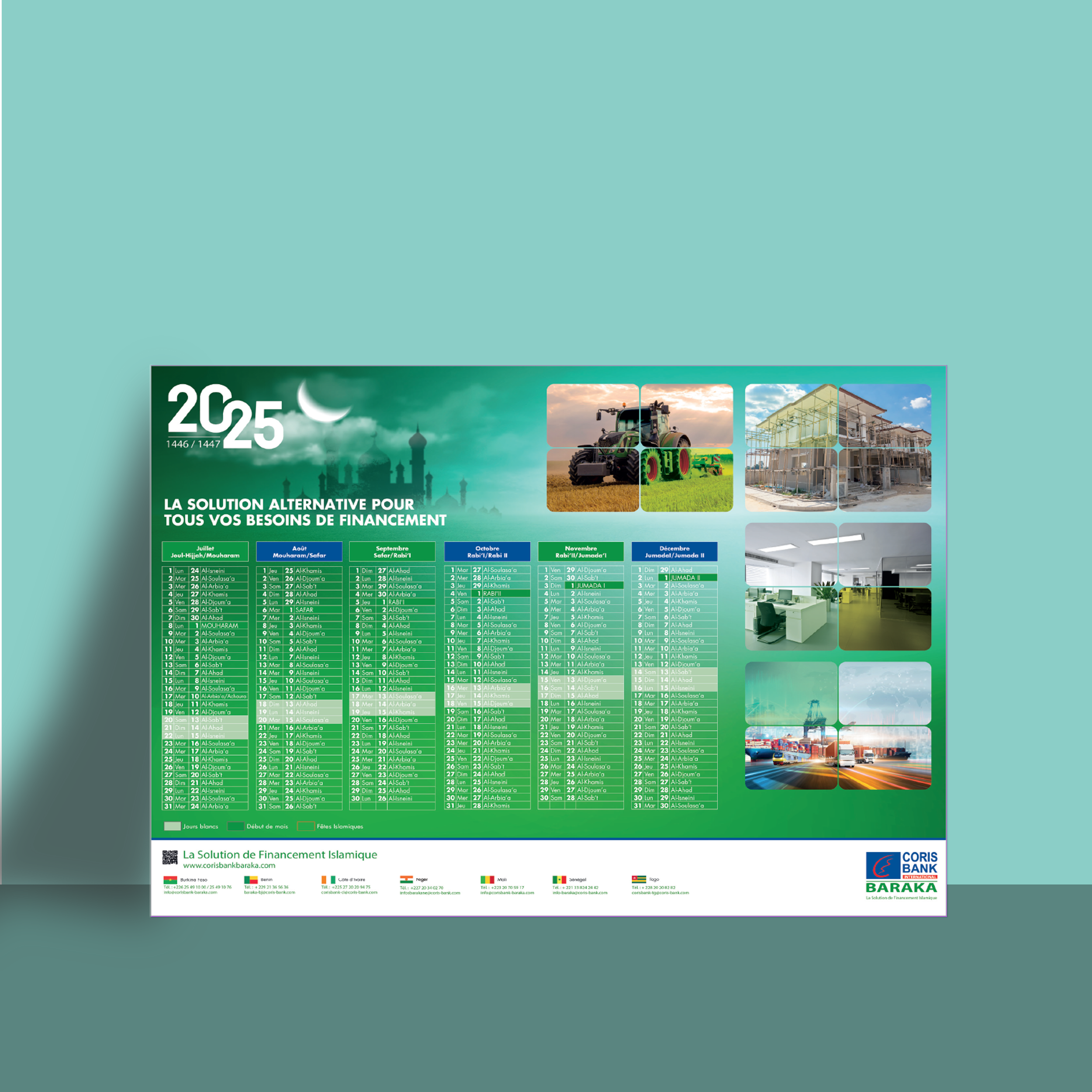 Calendrier Mural Coris Bank Baraka 1446/1447