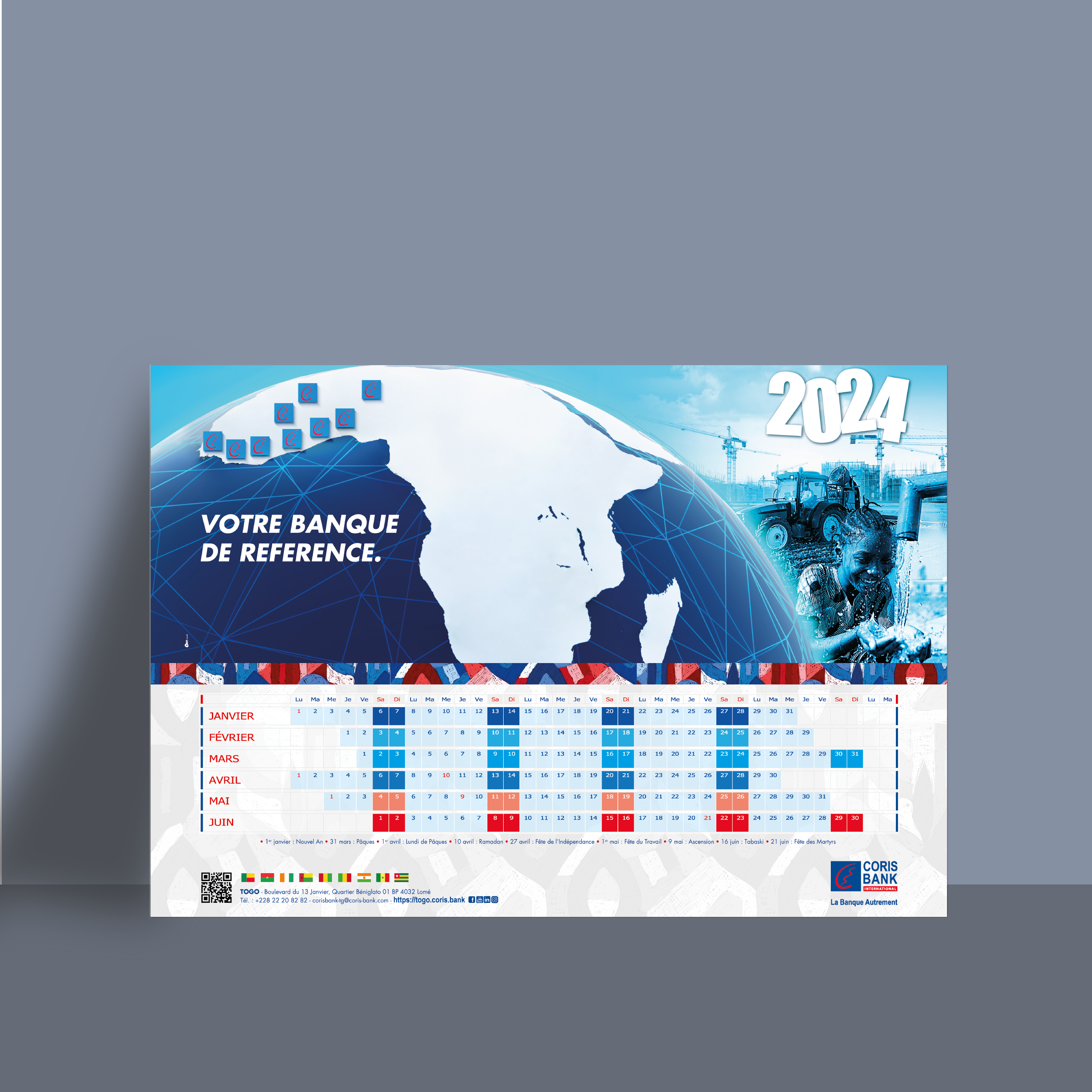 Calendrier Mural Coris Bank 2024