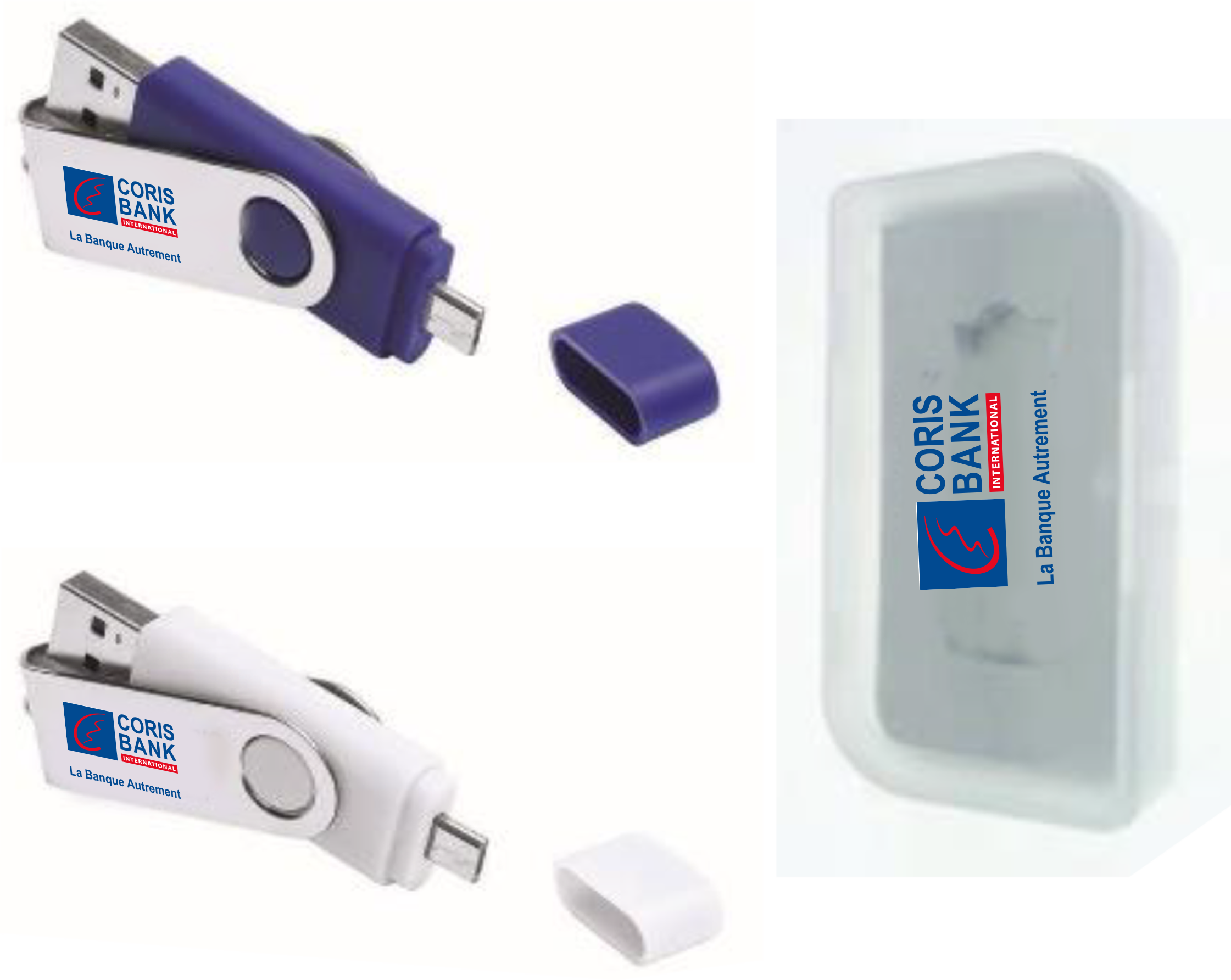 Clés USB et Chargeur Coris Bank International