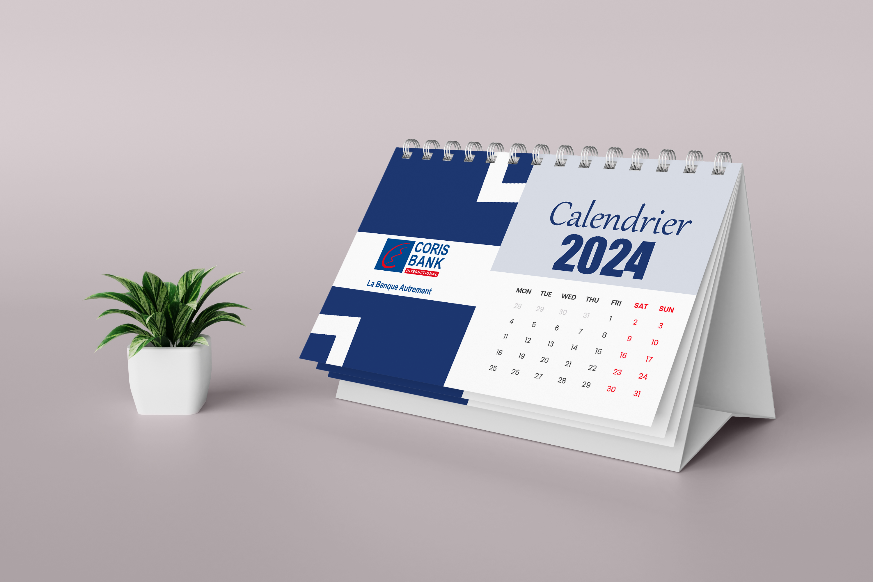 Calendrier de Bureau 2024 - Coris Bank