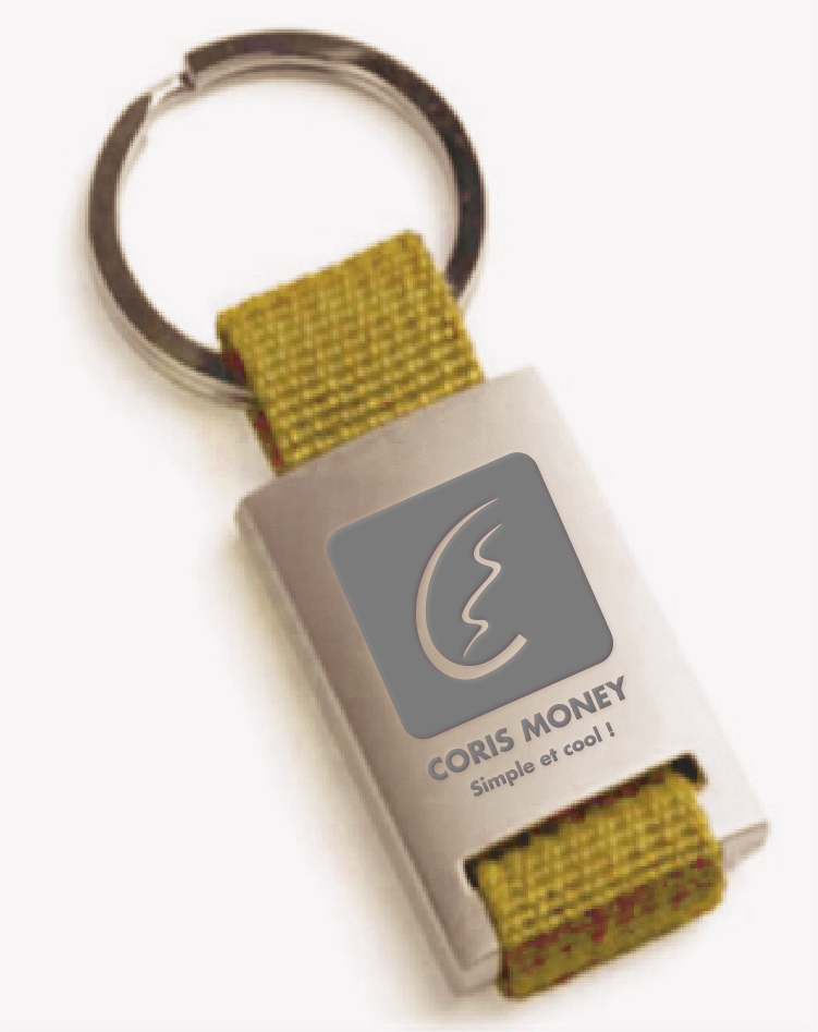 Porte-clés Coris Money - Tissu Jaune